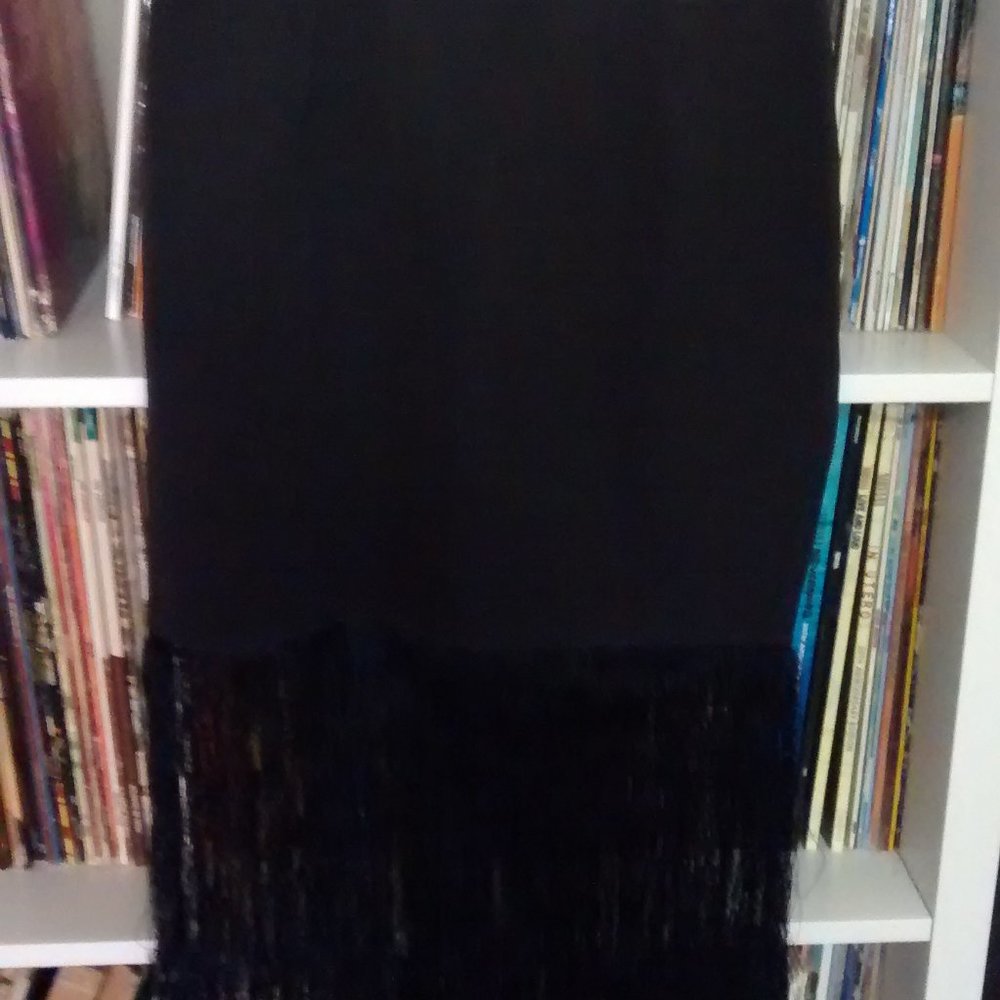 Fringe pencil skirt